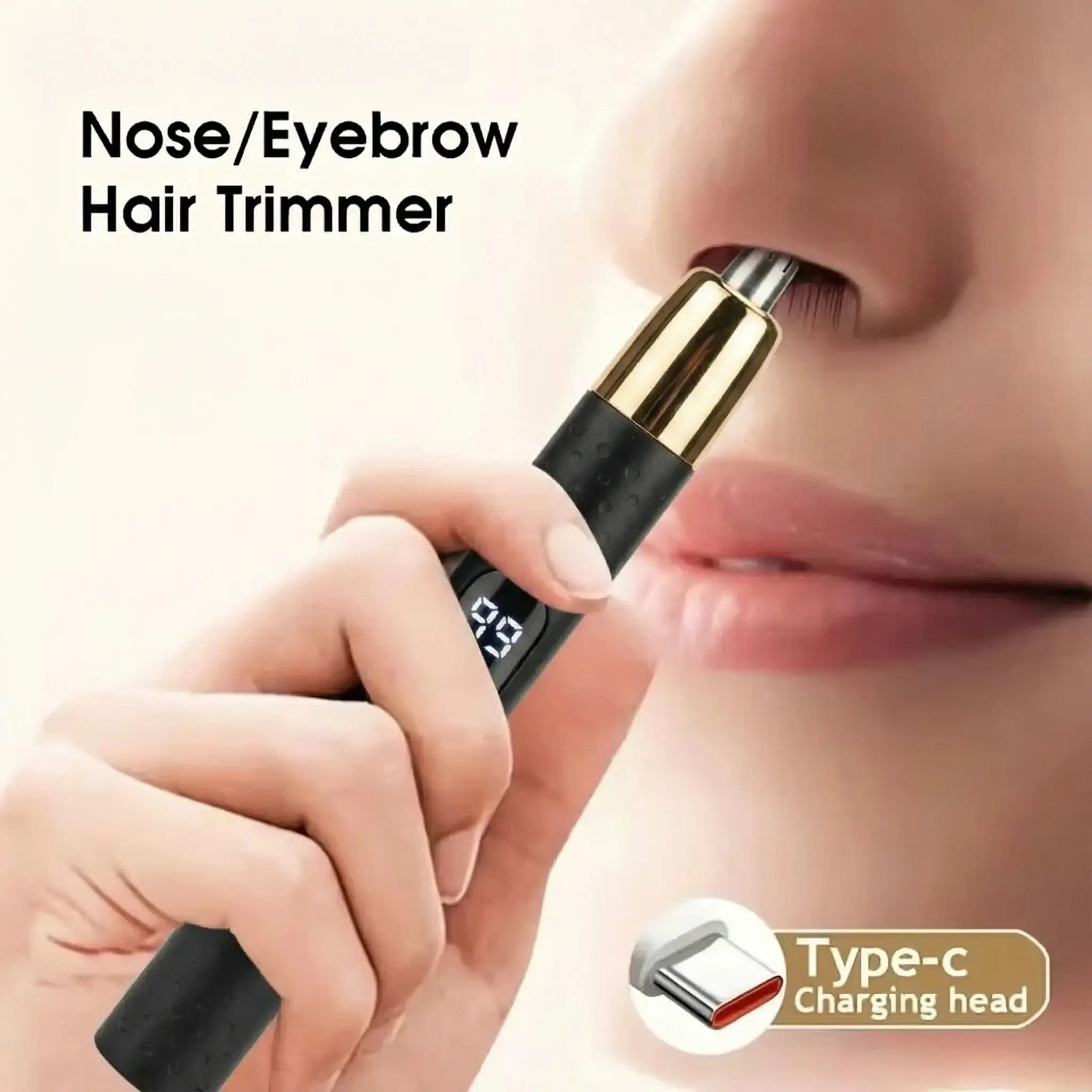 Nose Hair Trimmer,USB Rechargeable,Portable Electric Nose Hair Trimmer, NoPulling Compact USB Rechargeable Trimmer, Suitable forNose, Eyebrow and Ear Hair Trimming