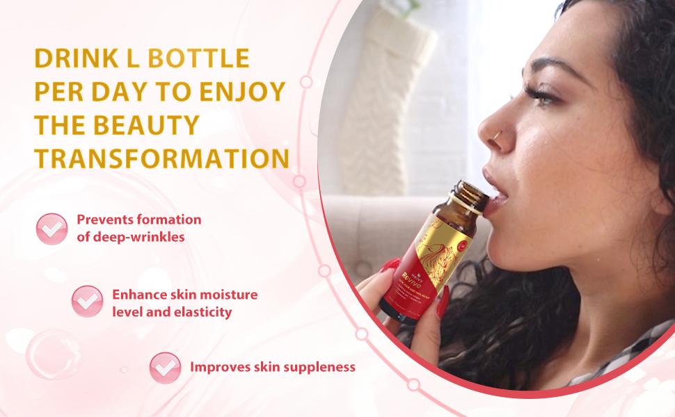 Heivy Marine Liquid Collagen for Women 10000mg, 133% Higher Absorption, CoQ10 Biotin Vitamins, USA GMP, 3rd Party Tested, Non-GMO Gluten Free, 50mL 10 Bottles