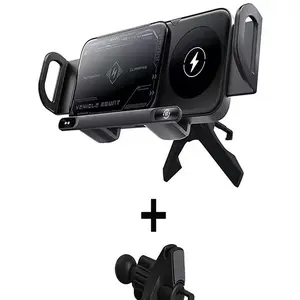 Wireless Charging Phone Holder Stand for Smartphones, 15W Power, 90° Rotation, Ultra-Stable Air Vent Mount Car Phone Charger for iPhone and Samsung