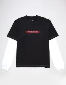 WELCOME SKATEBOARDS Brevity Mens Long Sleeve 2fer Tee