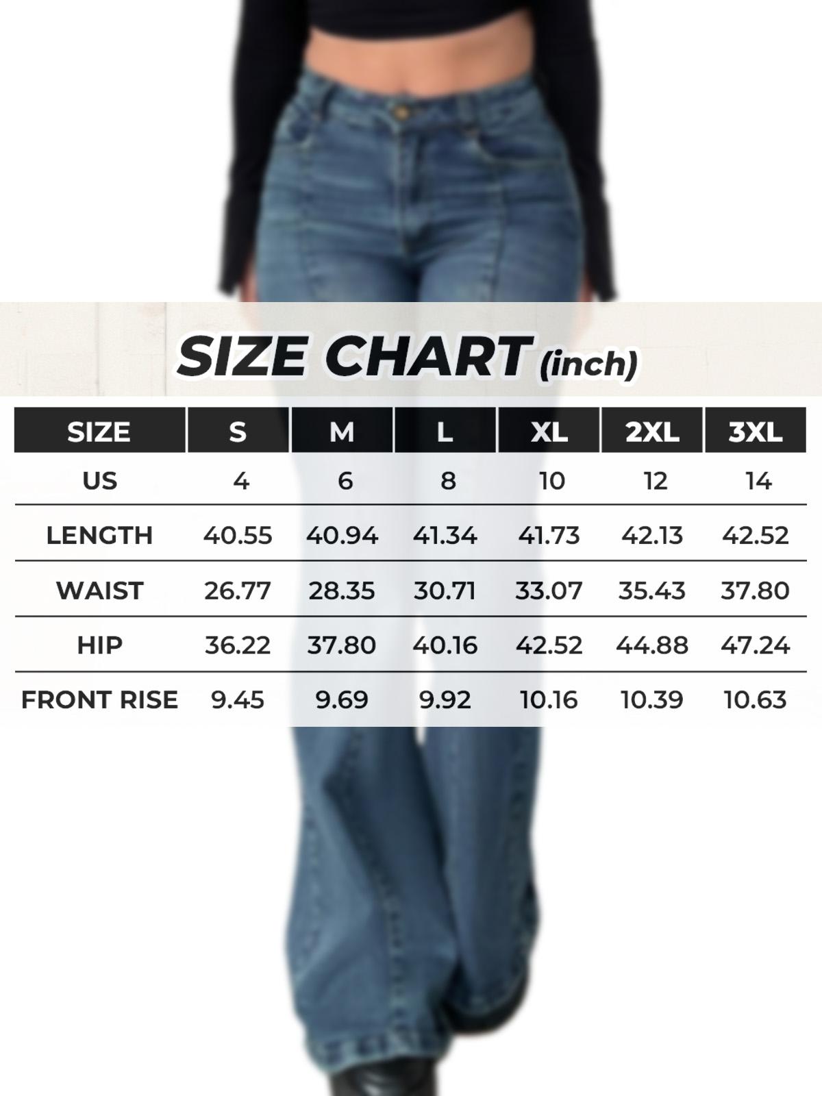 EMMIOL Women's Bootcut Stretch Jeans Flare Mid-High Waisted Stretchy Straight Leg Denim Pants with Seamed Front Loose Fit Trendy Style