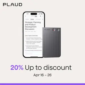 Plaud Note AI Voice Recorder & Notetaker for Meetings, Interviews & Lectures, One-Touch Recording, Long Battery, AI Transcription & Summary, Smart Work Gadget & Tech Gift