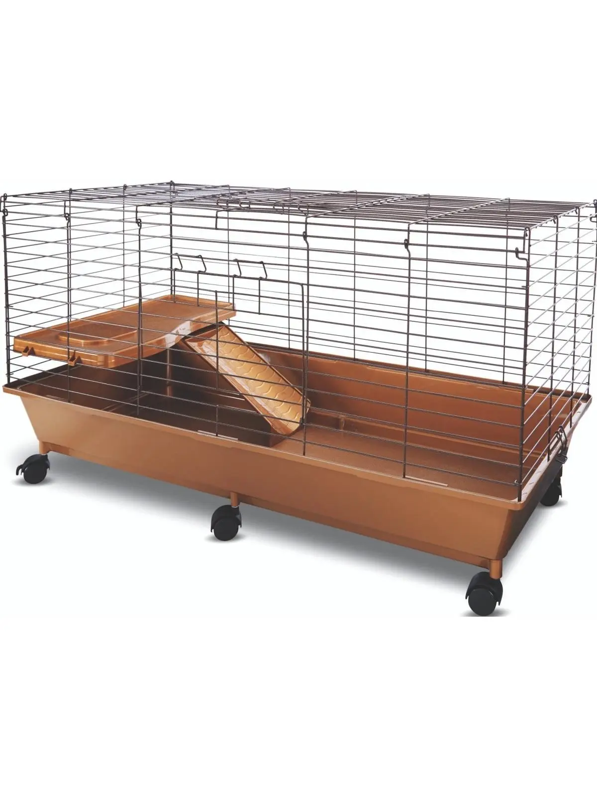 Ware 16222 18 x 20 x 40 in. Deluxe Rabbit Cage with Shelf Ramp Wheels, Bronze