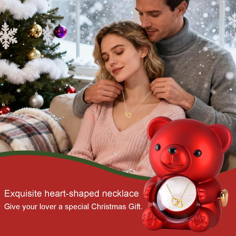 【Necklace Included】Cute Teddy Bear with Preserved Rose -A Real Rose Flowerin Bear with Elegant Gift Box -Romantic Gift for Her in Mother's Day, Weddings, Anniversaries, and Bridal Showers,Christmas and Valentine's Day gifts 【Necklace Included】Cute Teddy Bear with Preserved Rose -A Real Rose Flowerin Bear with Elegant Gift Box -Romantic Gift for Her in Mother's Day, Weddings, Anniversaries, and Bridal Showers,Christmas and Valentine's Day gifts