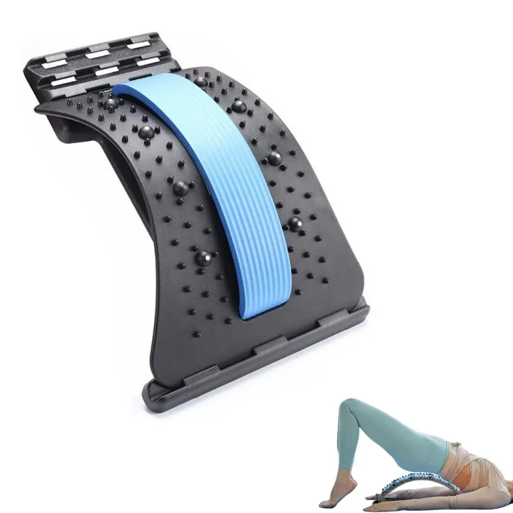 Back Stretcher for Lower Back Pain Relief, 4 Level Adjustable Lumbar Back Cracker Board, Back Cracking Device, Back Massager for Scoliosis, Spine Decompression, Spinal Decompression Stretcher