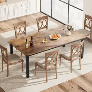 New Upgraded 1 MDF+iron chamfered 2-meter long dining table