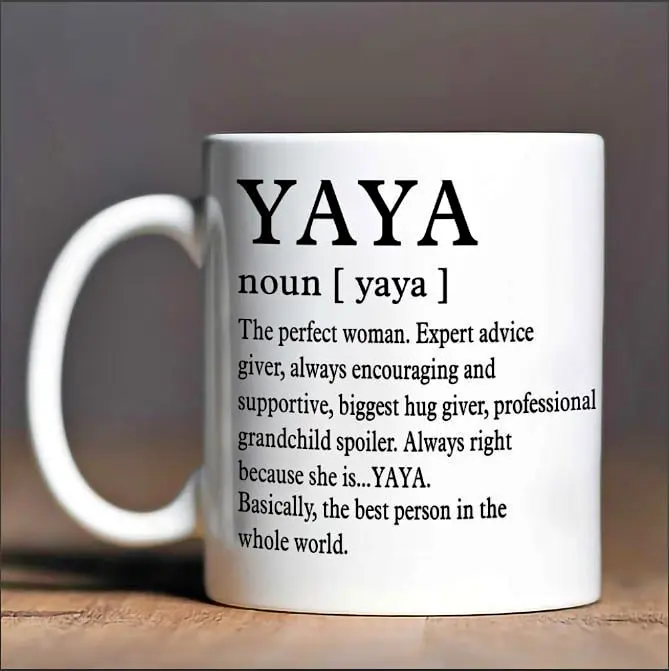 Mugs Yaya Definition Grandma, Yaya Mug, Nana, Gigi Gift, Grandmother Gift , Gift From Granddaughter