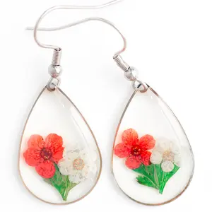 ORB CLEO EARRINGS RED WHITE