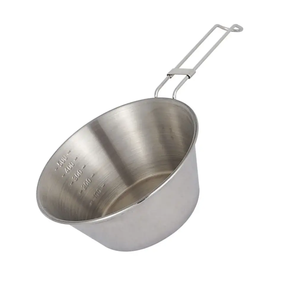 Outdoor Barbecue Bowl Stainless Steel Bowl with Handle for Camping Picnic Cookware
