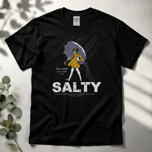 Salty Girl Tee, Women's Vintage Cotton T-Shirt, Gift For Women