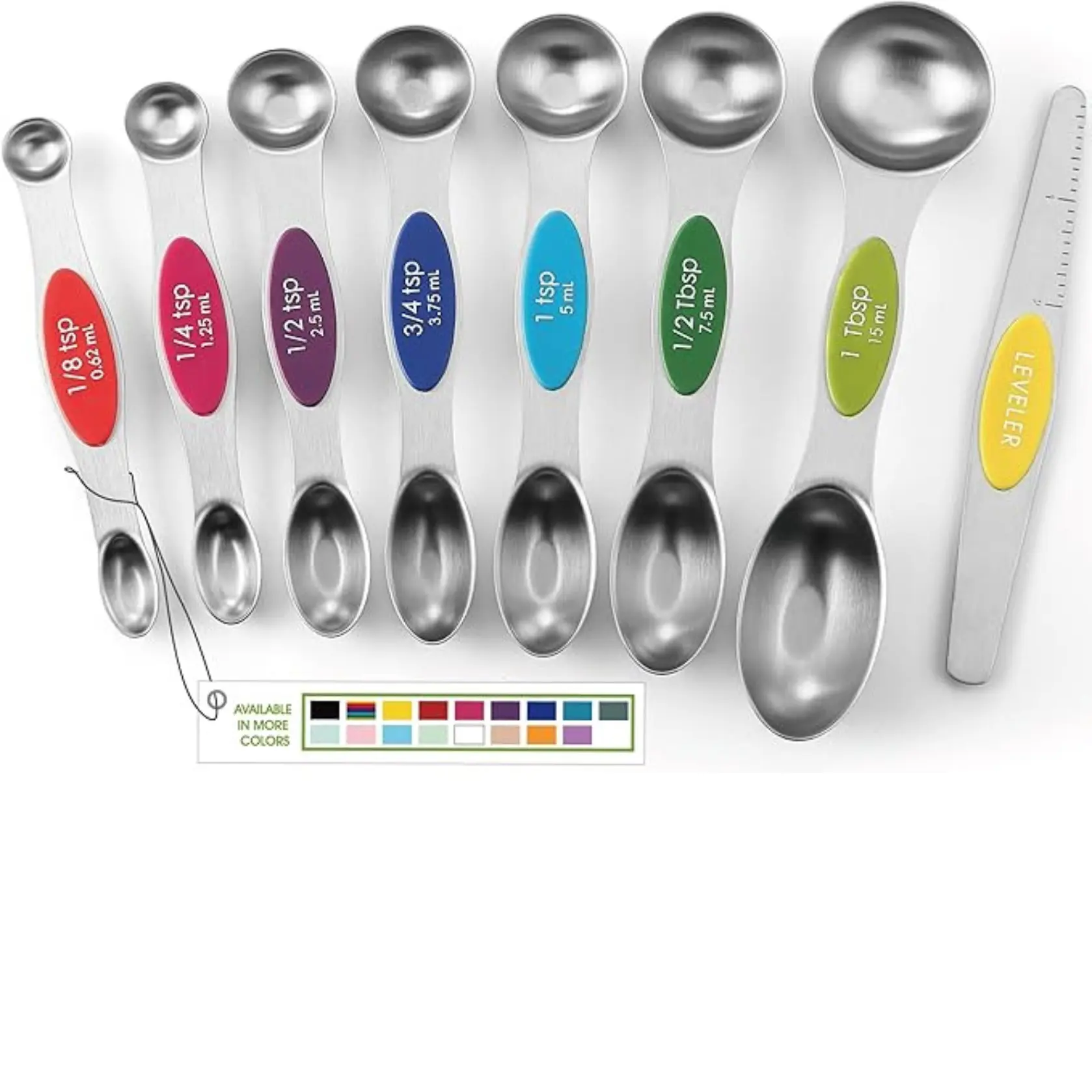 Magnetic Measuring Spoons Set with Strong N45 Magnets, Heavy Duty ...