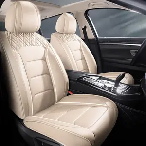 Car Front & Rear Seat Cover, PU Leather Car Seat Protector, Universal Car Seat Protective Cover, Car Interior Accessories for Car SUV