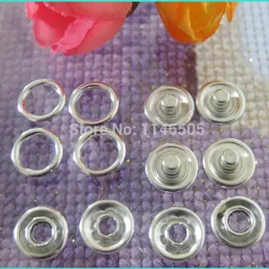 50 set/lot  9.5mm prong metal snap buttons snap silver plated buttons garment accessory baby romper scrapbooking products