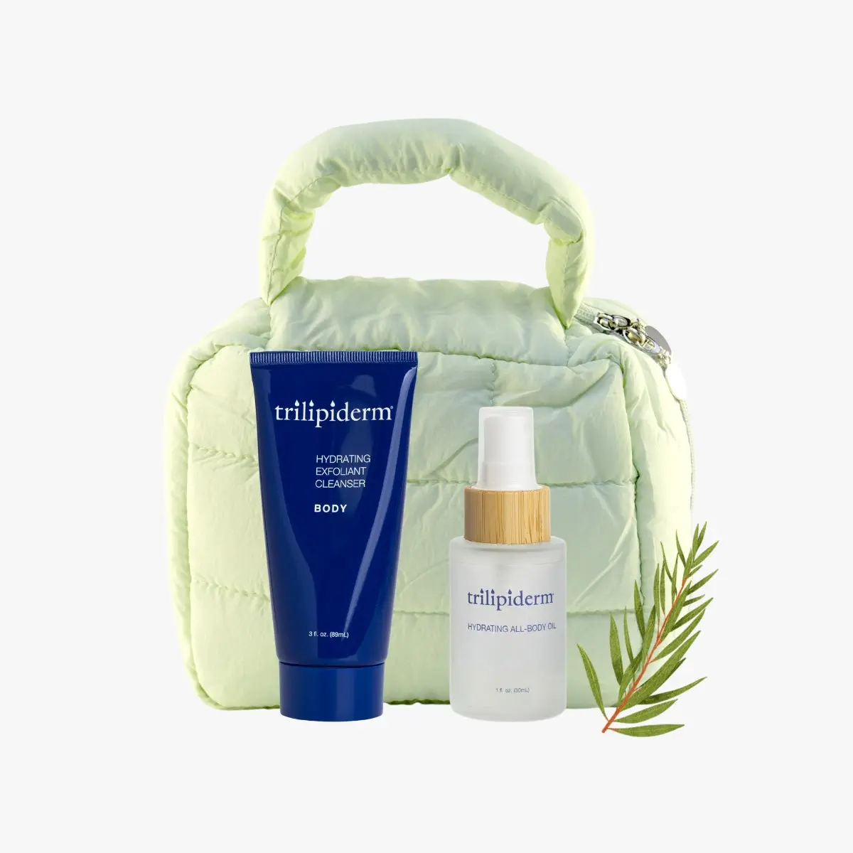 Trilipiderm Tea Tree Essence Duo | Clarifying Body Set with Hydrating All-Body Oil & Exfoliating Cleanser for Balanced, Replenished Skin