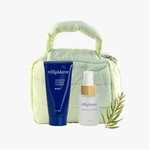 Trilipiderm Tea Tree Essence Duo | Clarifying Body Set with Hydrating All-Body Oil & Exfoliating Cleanser for Balanced, Replenished Skin