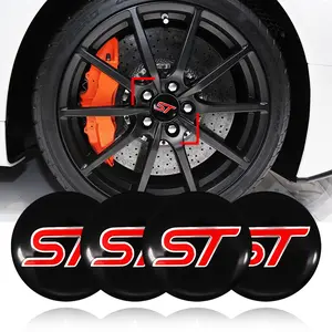 4pcs 56mm Fox St Car Wheel Center Stickers, Personalized Emblem Decals, Waterproof Sunproof Decoration Accessories, Stylish Auto Parts