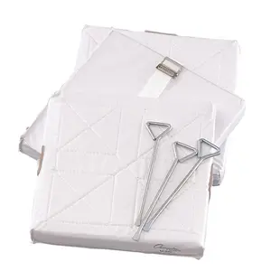 Champion Sports  Spike Foam Filled Quilted Cover Base Set, White - Set of 3