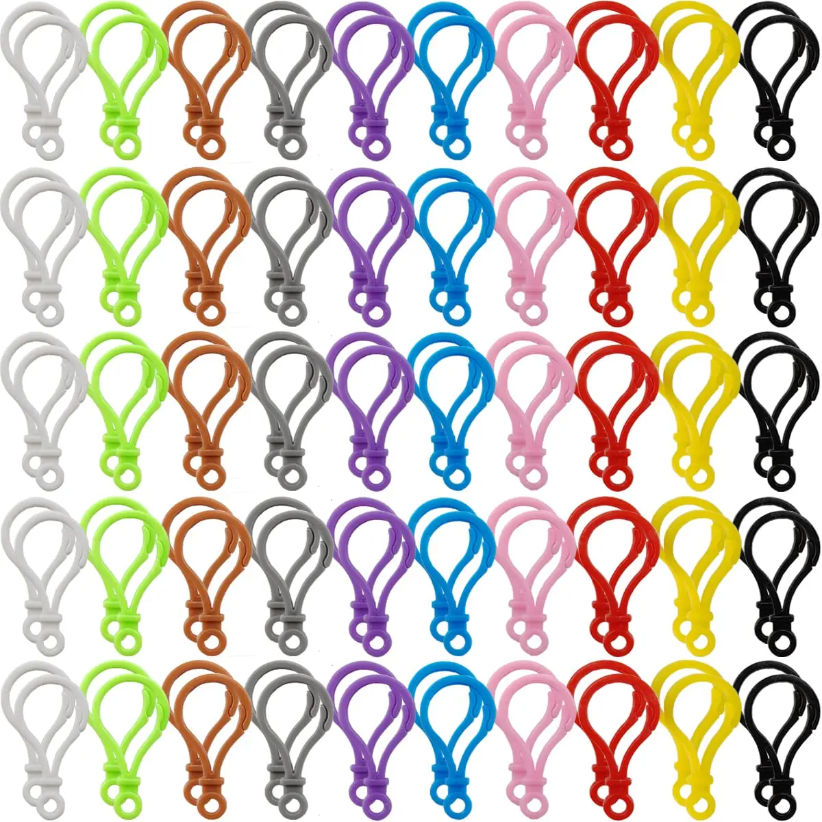 300 Pcs Multicolor Lobster Clasp Set,Keychain Lanyard Clips,Plastic Backpack Clips for Crafts Keychain Hook DIY Handmade,Toys,Christmas Party Gifts,Hand Tools Kits