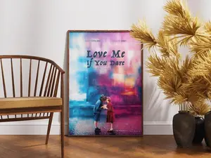 Love Me If You Dare Movie Poster, Print Poster, Minimalist Art, Vintage Poster, Wall Decor Idea, Movie Art