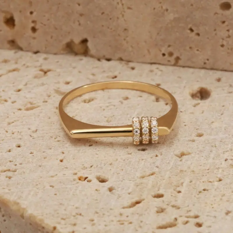 Elegant Three-Ring Zirconia Square Band Ring, Perfect for Gifts & Daily Wear, All-Season Accessory, Boho Style Rings