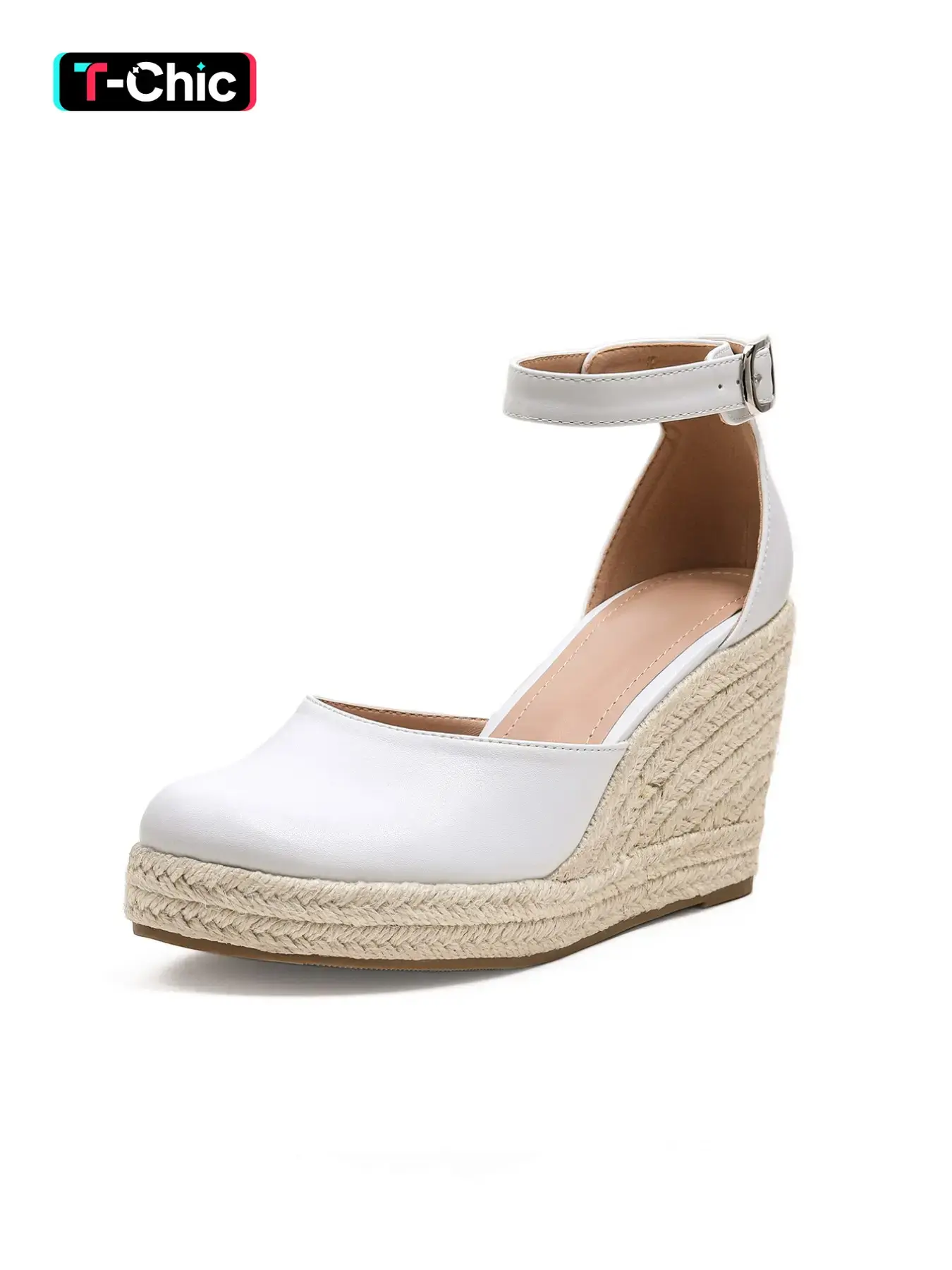 Women's Wedge Sandals, Closed Toe High Heel Casual Shoes, Hollow Cross Strap Design, Perfect for Beach Parties or Vacation Wear