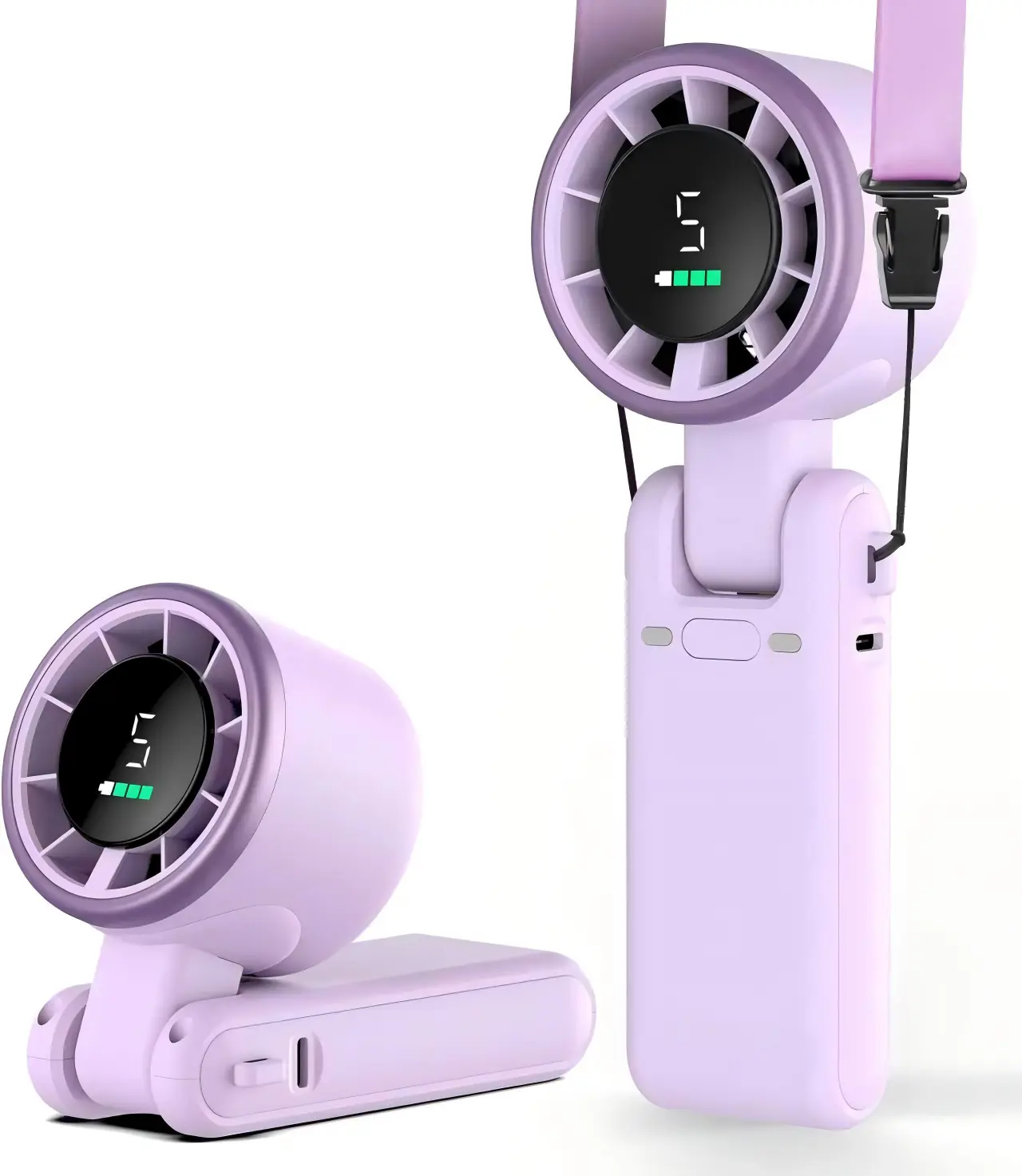 VIRAL SUMMER MUST-HAVE!Turbo Handheld Fan | 5 Speeds | LED Display | Portable Folding Fan Personal Pocket Fan 3-in-1 Foldable Fan for Travel, Camping, Outdoor | Beat the Heat NOW!