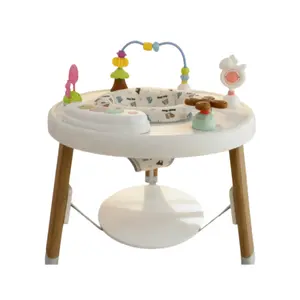 Play table ,3-Stage Activity Center for 4+ Months Babies, Bounce Gym, Musical Early Learning Table, Soothing Jumper & Play Table