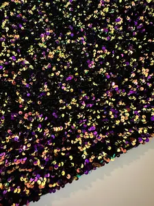 Purple Iridiscent Sequins on Velvet