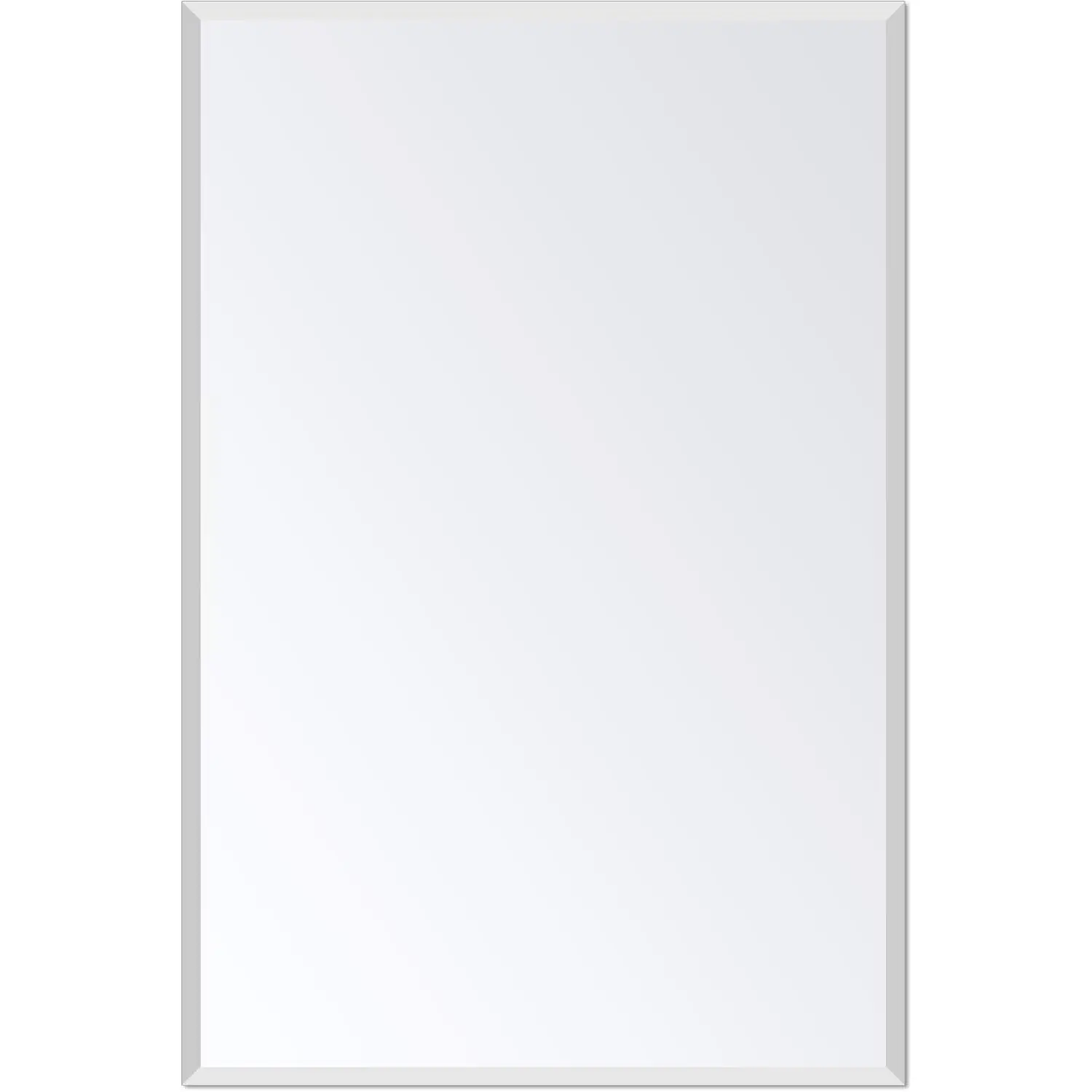Rectangle Wall Mirror Frameless Mirror 16 x 24" Beveled Edge Mirror for Bathroom Vanity and Entryway