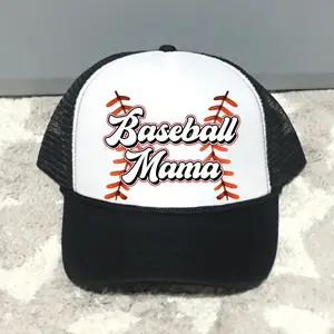 Baseball Mama Trucker Hat Gameday Mom Adjustable Snapback Cap for Sports Events Comfortable Fit Classic Style