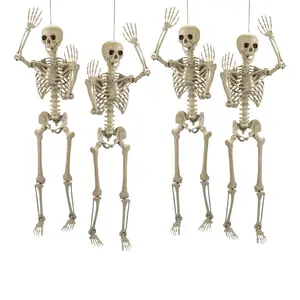 5 Ft. Life Size Posable Skeleton Halloween Decorations - 4 Pc.