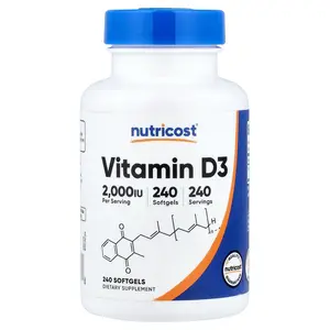 Nutricost Vitamin D3, 2,000 IU, 240 Softgels