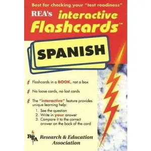 USED-Spanish Interactive Flashcards Book (REA) (Flash Card Books) by The Editors of REA (Paperback)