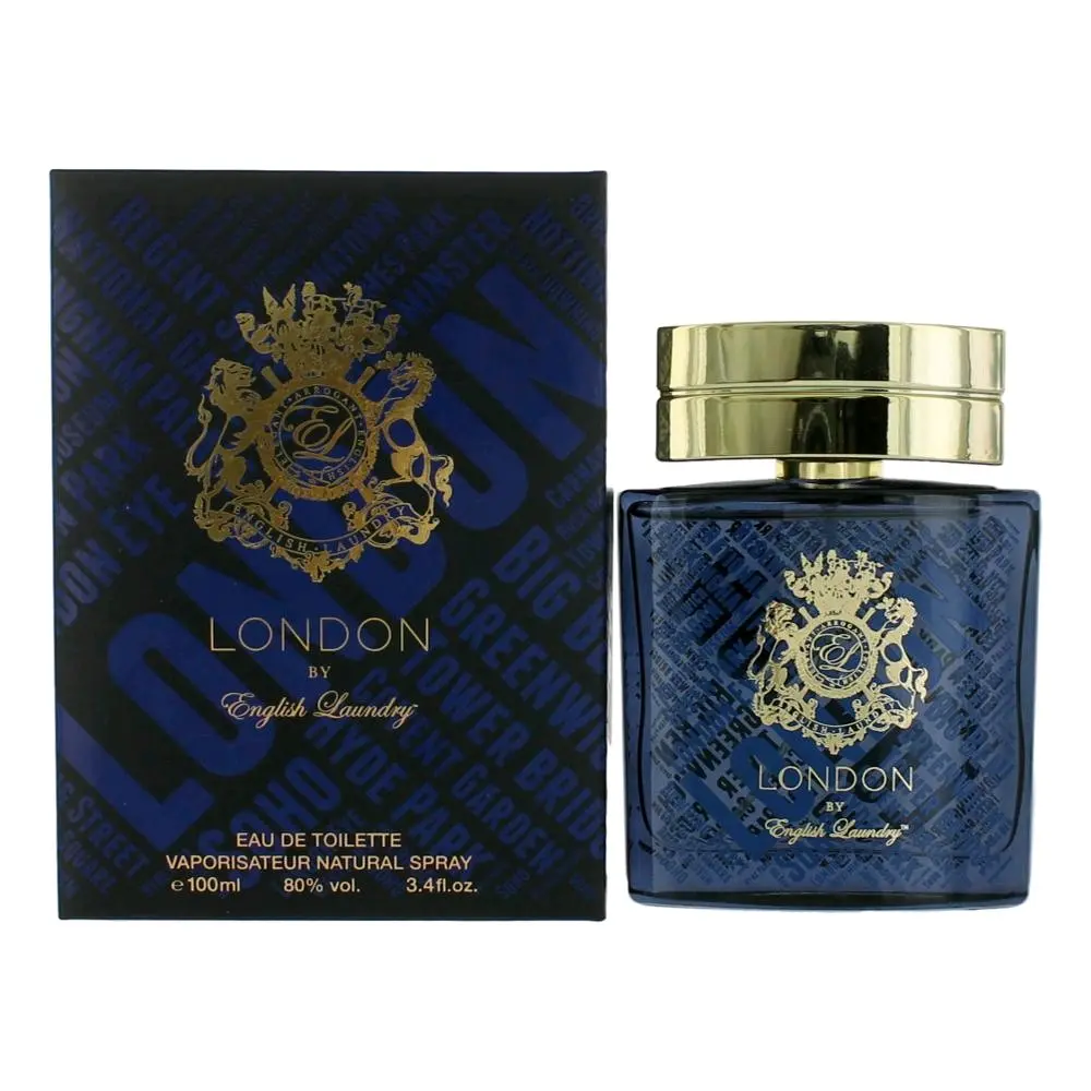 London EDT Spray for Men, 3.4 oz London-Inspired Cologne with a Complex Amber, Blackberry, and Bergamot Blend, Ambergris, Complex And Intrinsic Notes, Citrus