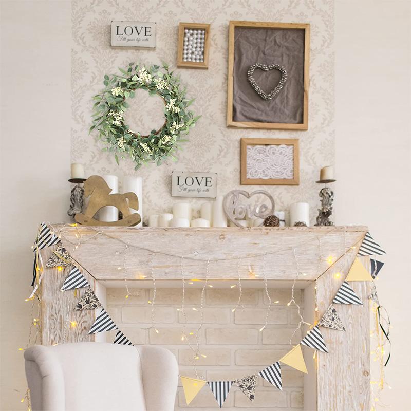 1pcs Timeless White Peony Wreath with Green Leaves – Versatile Fall and Winter Wreath for Halloween, Thanksgiving, Christmas | Sturdy Plastic Outdoor Holiday Decor