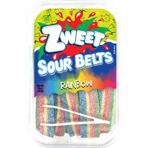Sour Rainbow Belts Candy | Zweet | 10 oz
