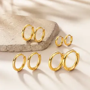 4 Pairs Silver Hoop Earrings – 316L Surgical Steel, Hypoallergenic, 8mm-14mm, Unisex Piercing & Cartilage Hoops