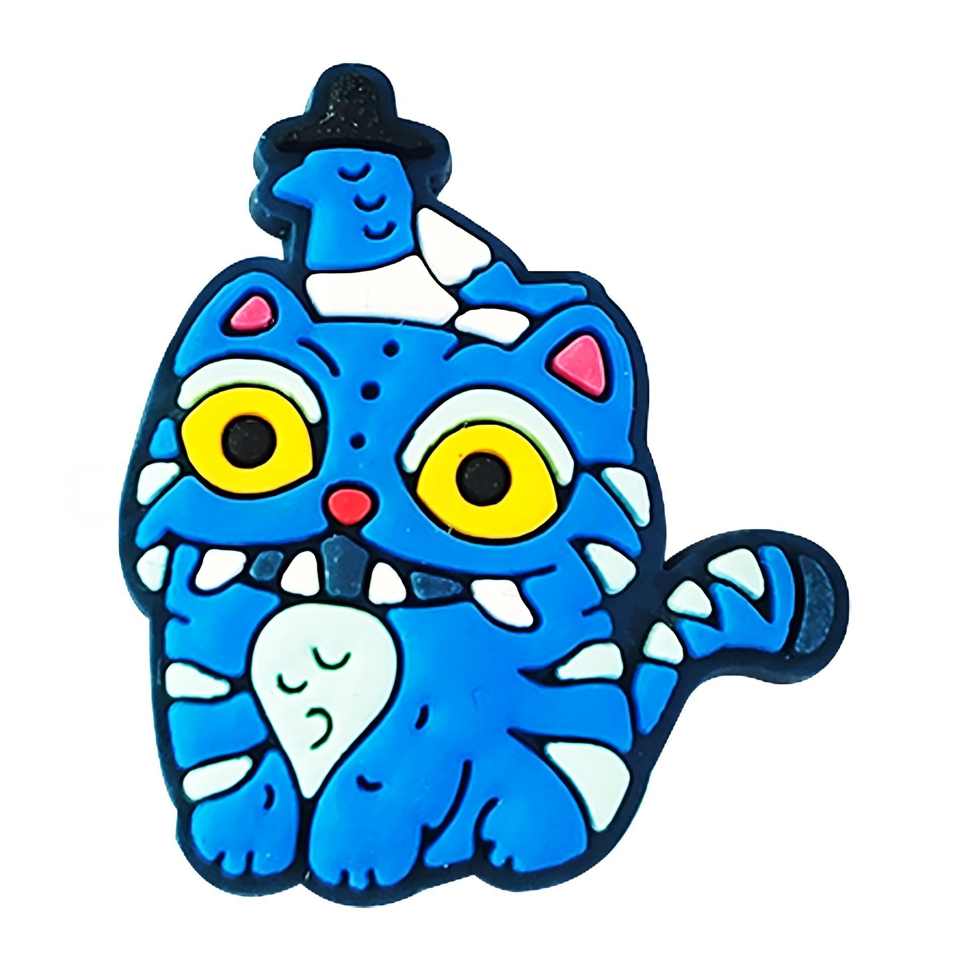 Trendy "Demon Hunter" Series PVC Shoe Charms — 23-Piece Set of Cartoon Soft Rubber Shoe Accessories; Cute Shoe Buckles Suitable for Various Occasions