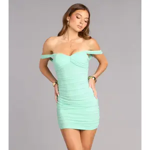 Muse Moment Off-The-Shoulder Bodycon Mini Dress