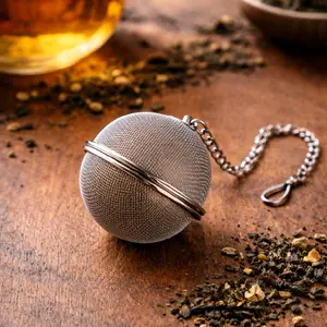 Tea Diffuser 2  - Stainless Steel Mesh Ball with Chain for Loose Leaf Teas and Herbal Infusions