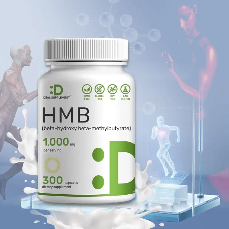 DEAL SUPPLEMENT Ultra Strength HMB Supplements 1000mg, 300 Capsules | Natural Dietary Workout Supplement | Muscle Growth, Fitness