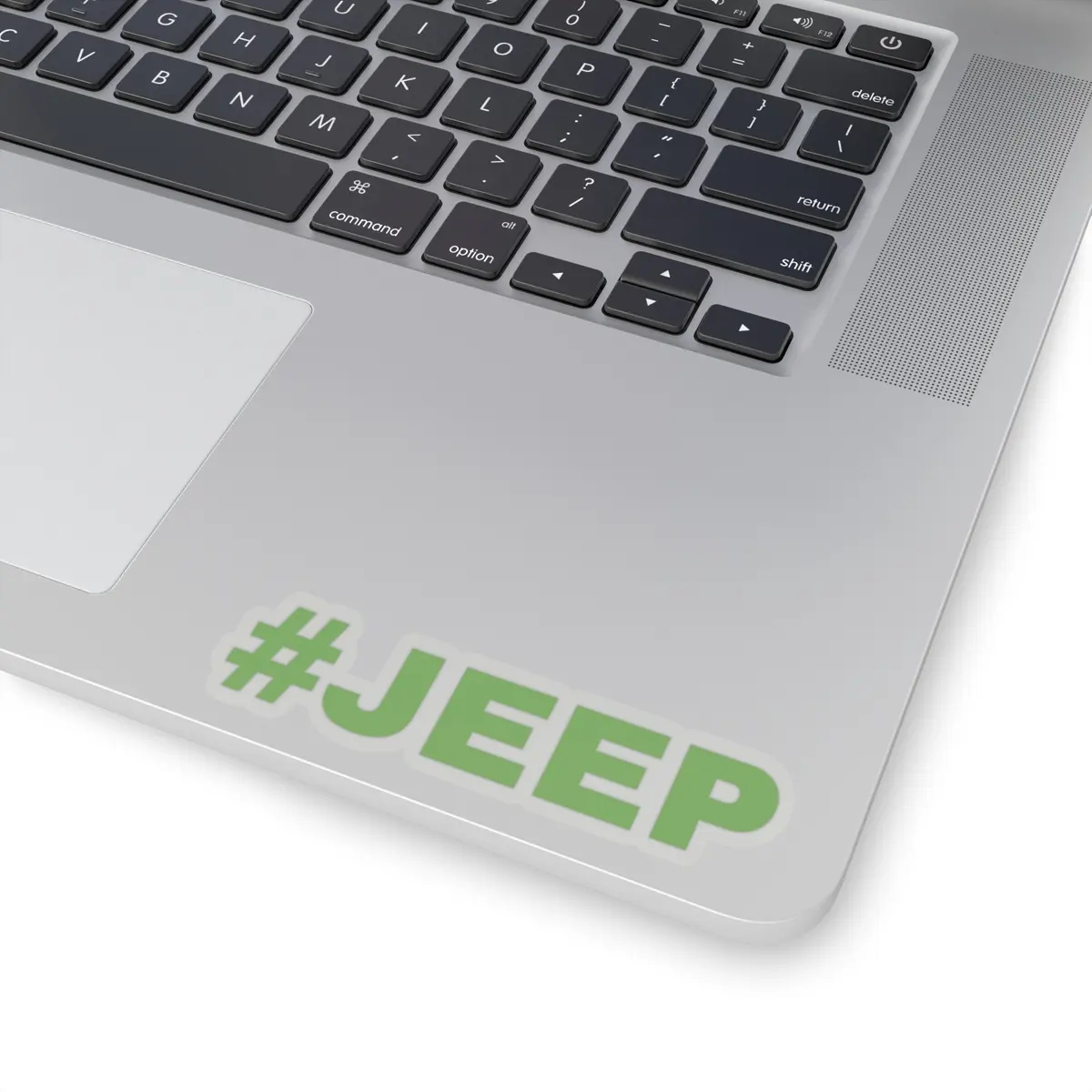 #JEEP Sticker, Green Type on White or Transparent Background, Multiple Sizes upto 6”