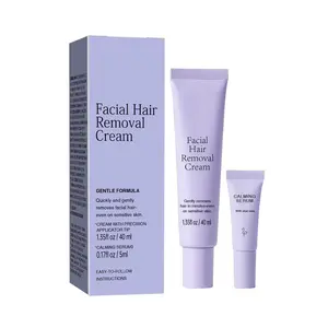 Women's Facial Hair Removal Cream with Calming Serum -  Removes Hair from Chin, Upper Lip, and Sideburns