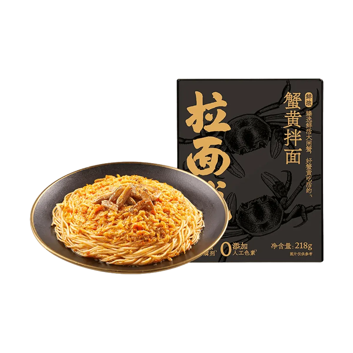 Ramen Talk Fresh Crab Sauce Noodles 218g - Instant Noodles with Real Crab Meat