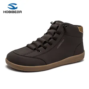 HOBIBEAR Winter High-Top Genuine Leather Barefoot Shoes for Men and Women, Wide Toe Design, Closed Toe Boots, Slip-on Shoes HOBIBEAR Winter High-Top Genuine Leather Barefoot Shoes for Men and Women, Wide Toe Design, Closed Toe Boots, Slip-on Shoes