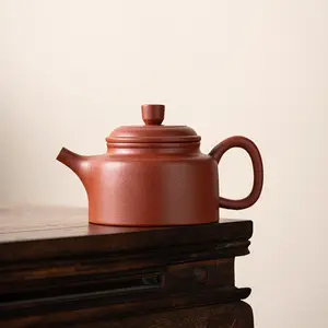Yixing purple clay teapot, handmade Zhuni clay tea pot, home-use kung fu tea set, vintage style, maintainable tea pot