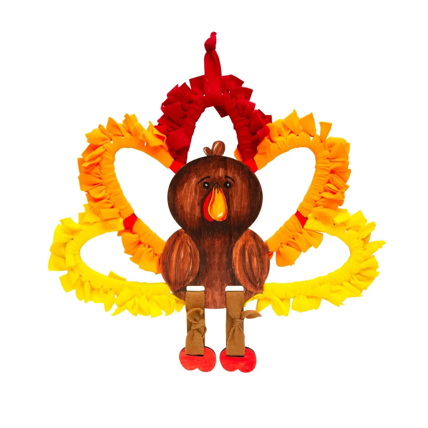 Fleece Tied Turkey Wreath Craft Kit - Makes 3