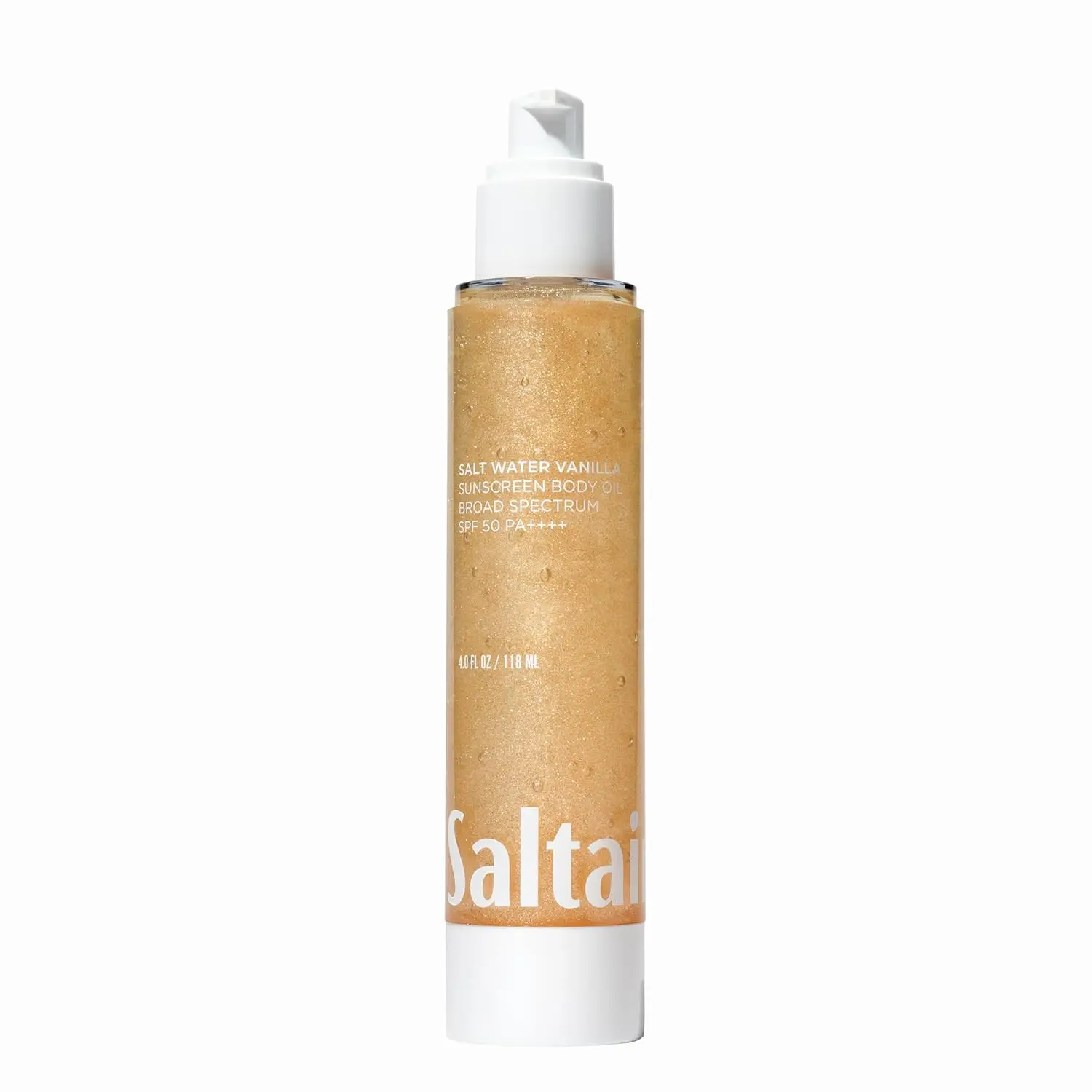 Saltair SPF Body Oil - Broad Spectrum SPF 50 PA++++ Sunscreen. Lightweight Dry Oil with Sun Protection and Moisturizing Kukui & Mongongo Extracts. Salt Water Vanilla Scent, 4floz Vacation Essential