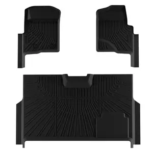 Floor Mats TEP Fits for Ford F-150 2010-2014 All-Weather Automotive Floor Mats Waterproof Heavy Duty Car Mats Flexible Floor Liners 3pcs