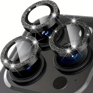 Anti-Scratch Camera Lens Protector Set Mobile Phone Lens For iPhone 17/1 7Air/17 Pro/17 Pro Max iPhone 12 Pro Max - Full Coverage Tempered Glass with Metal Ring